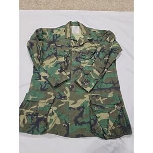 USGI BDU Jacket ERDL Pattern from 1981 Medium LongTop Coat Hot Weather (4a)